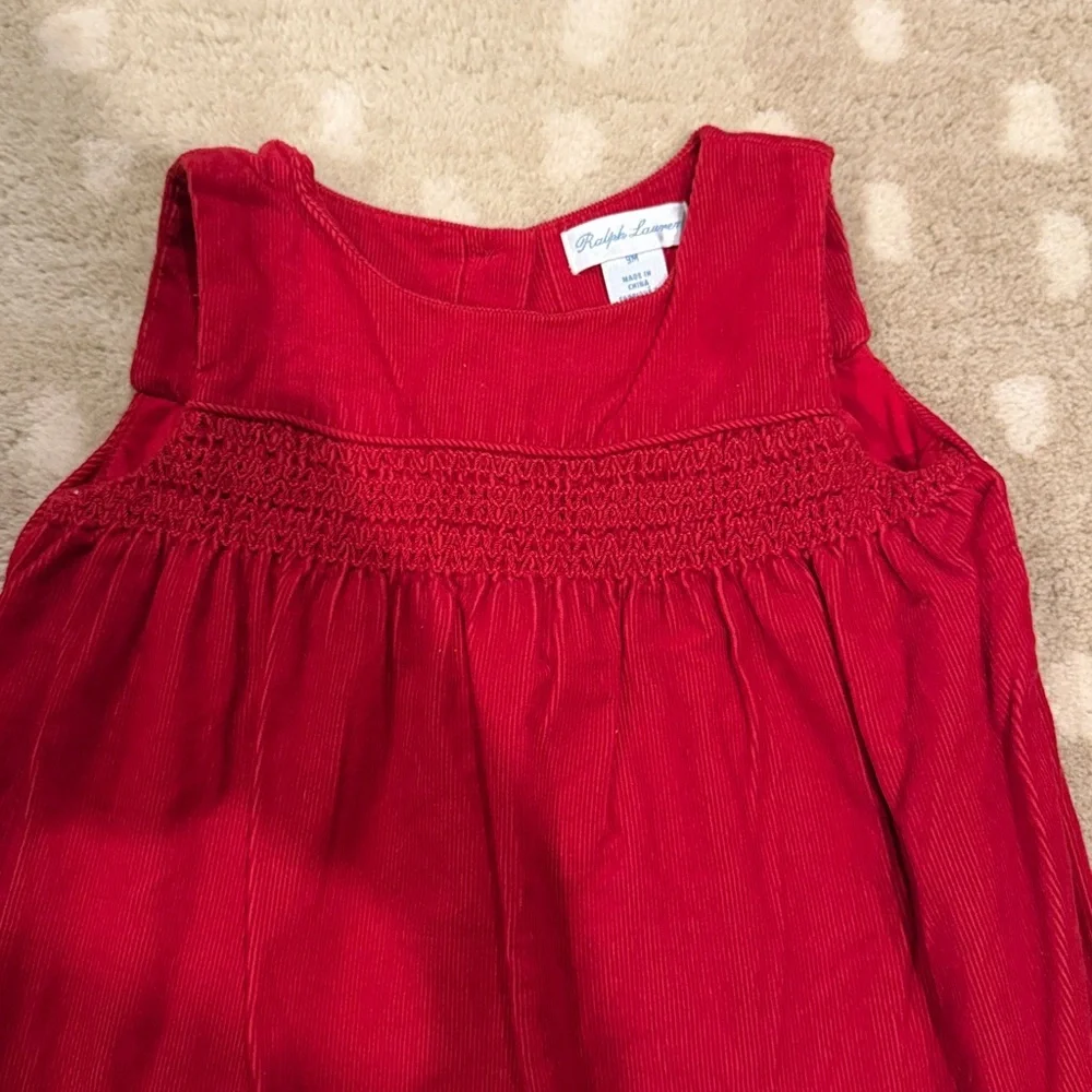 Ralph Lauren corduroy smocked romper